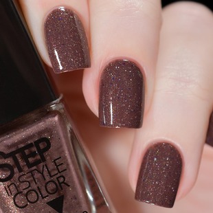 显白色曲奇布朗尼 俄罗斯dance legend指甲油STEP巧克力色微闪