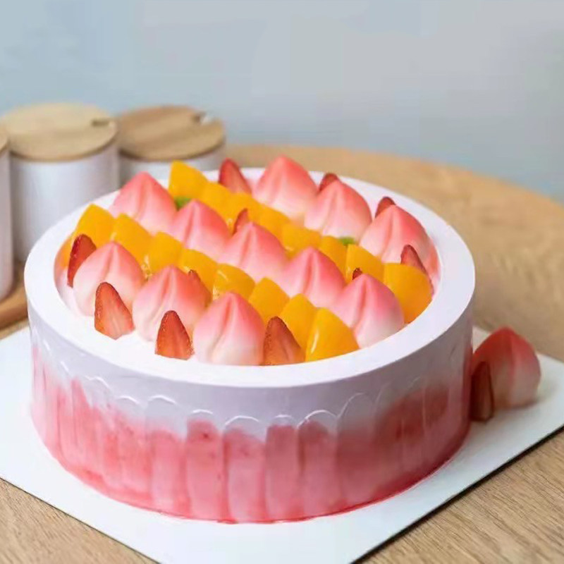 齐齐哈尔蒲公英老人祝寿蛋糕同城配送寿桃蛋糕