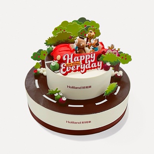 好利来生日蛋糕同城配送北京天津沈阳哈尔滨杭州南京上海双层卡通