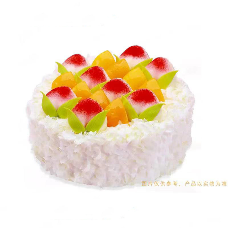 蒲公英祝寿蛋糕同城配送齐齐哈尔南昌贺寿老人寿桃8英寸