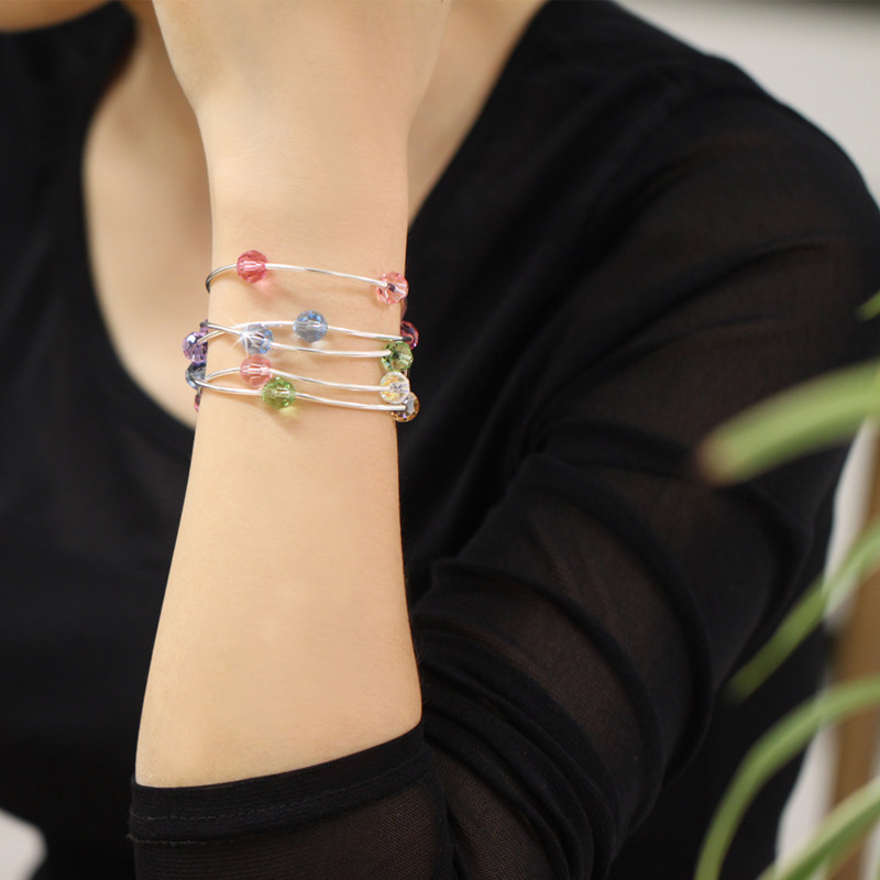 圣诞节礼品正品纯银进口奥地利水晶手链女多层多圈施家手串饰日韩