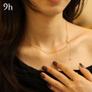 超细闪2mm奥地利施家水晶项链轻奢小众choker项圈锁骨链叠戴精致