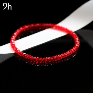 鸿运当头本命年奥地利施家大红色水晶手链女开运红绳手串生日礼物