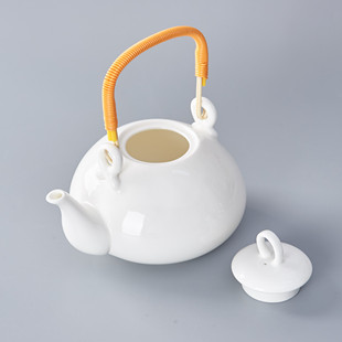 茶壶陶瓷泡茶壶单壶壶大茶壶单个瓷茶壶茶具套装过滤提梁家用水壶