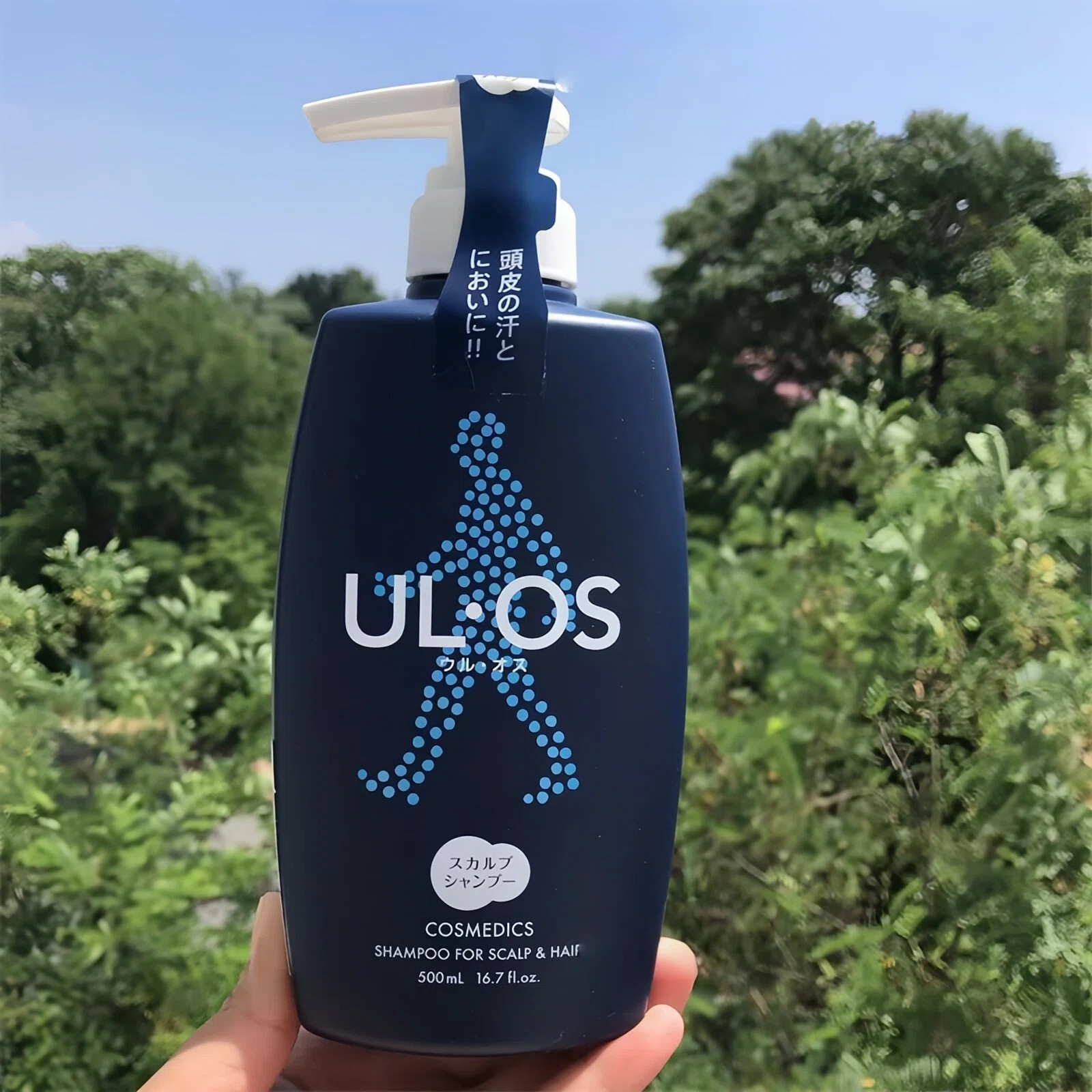 日本化妆品ulos大塚男士无硅洗发水500ml薄荷去屑控油韩国代购
