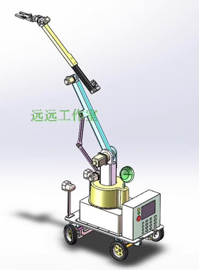 水果采摘机械臂摘果机智能机器人3D图三维SW2014CAD图带说明书