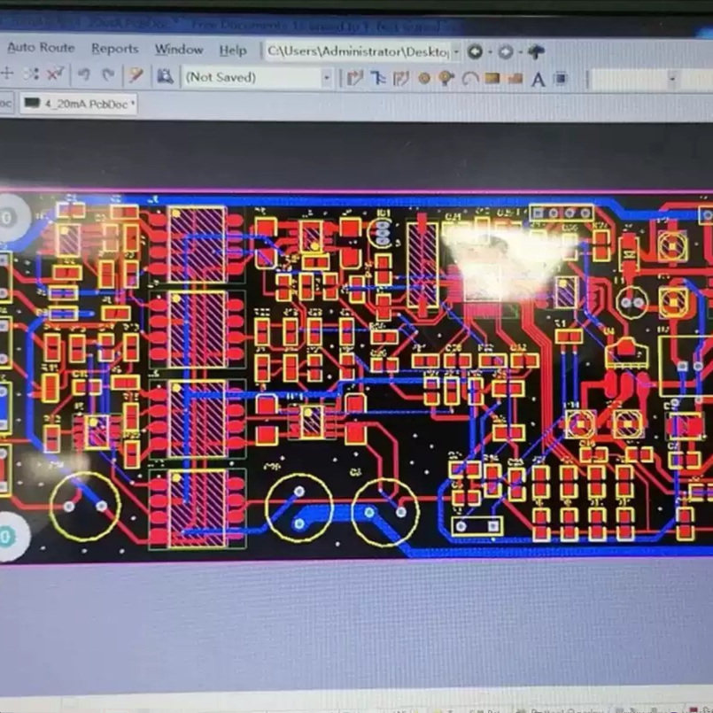 电流信号采集电路4-20mA主控STM32F103,RS485输出原理图pcb源文件