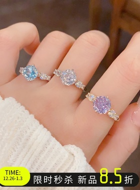 轻奢玫瑰恋人高级感戒指