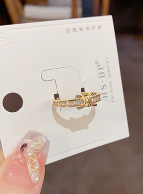 双C字母小香风轻奢高级感戒指