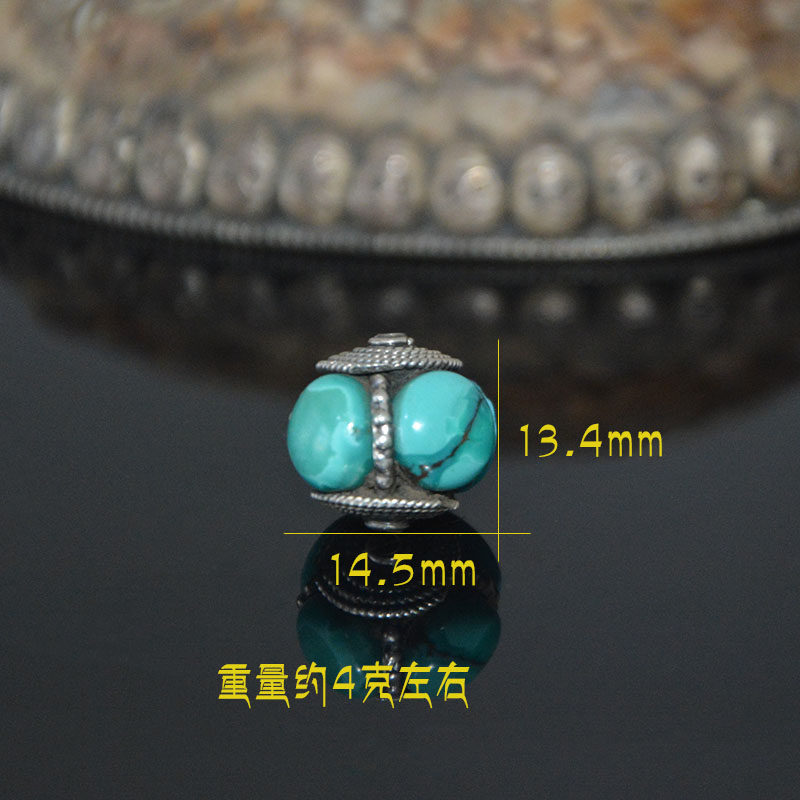 天然蜜蜡红宝石绿松石高端珠