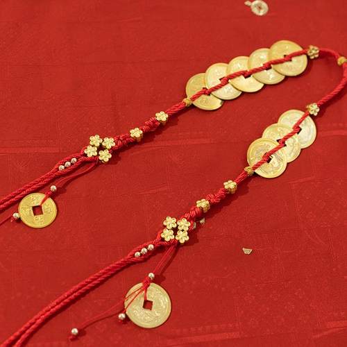 瞳莞原创设计腰缠万贯铜钱腰链