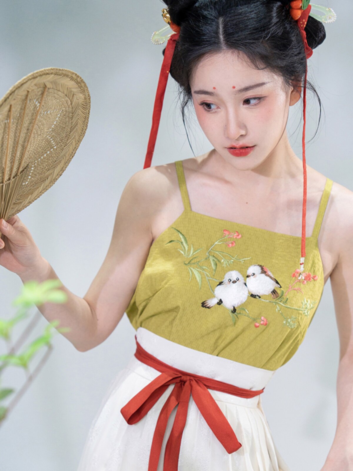 瞳莞原创汉服圆啾一班吊带汉服抹胸百搭透气背心女上衣短春夏新款