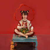 夏季 瞳莞汉服原创直领对襟短衫 逍遥小神仙哪吒同款 汉服套装 灯笼裤