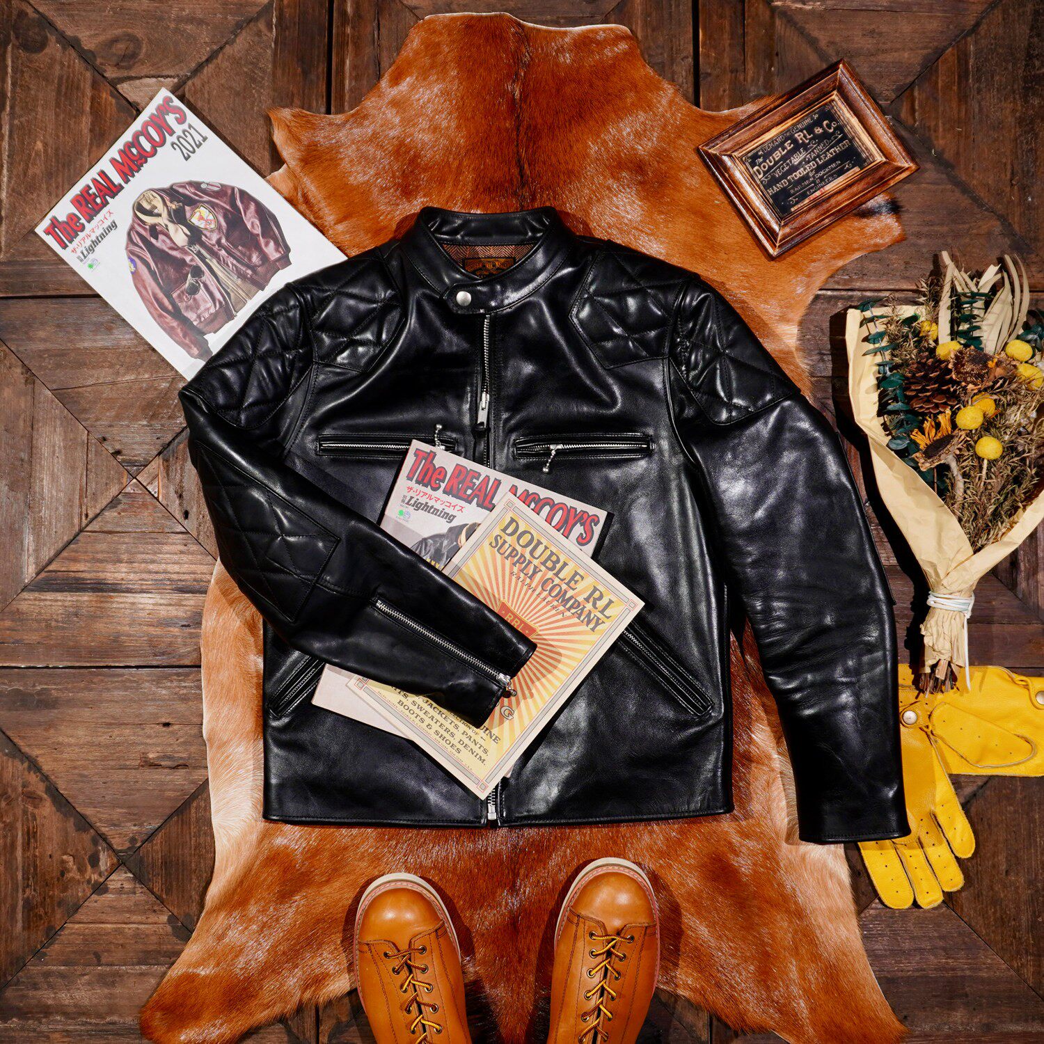 thumbnail for A-level 1.5MM Xiaobei with full stand-up collar vegetable tanned horseskin leather jacket men's motorcycle jacket slim short jacket retro