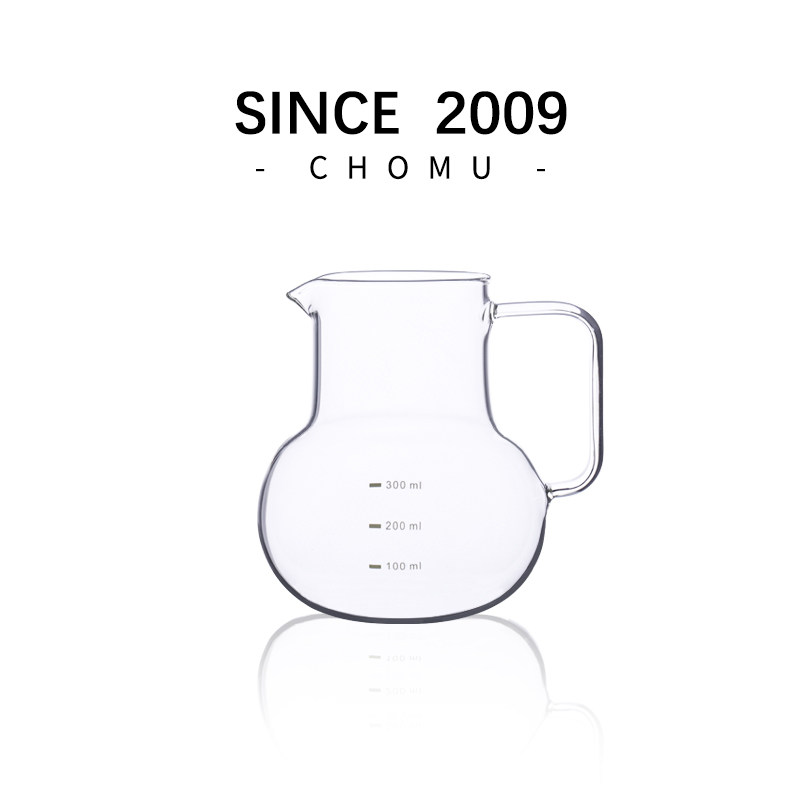 咖啡壶玻璃带把手分享壶器具带刻度手冲咖啡壶套装家用耐热高硼硅