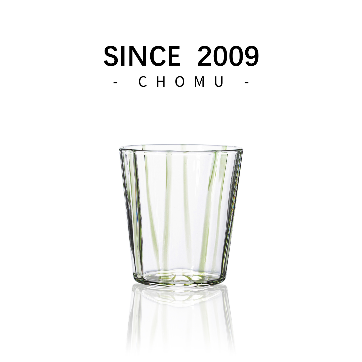 CHOMU大容量条纹玻璃咖啡杯家用