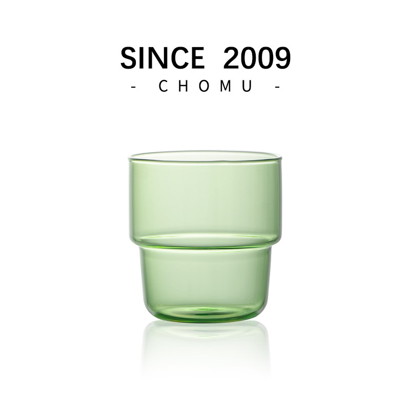 ins风高硼硅耐热透明玻璃咖啡杯家用牛奶杯冷饮料果汁杯子可叠装