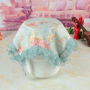 正方形多用套万用盖布圆方桌蒙防尘床头柜冰箱罩蕾丝空气炸锅盖巾