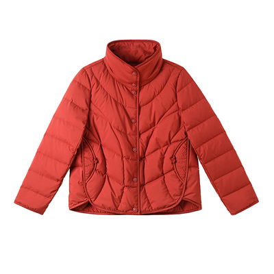 立领短款羽绒服女冬季2025新款轻薄保暖时尚小个子鹅绒服妈妈外套