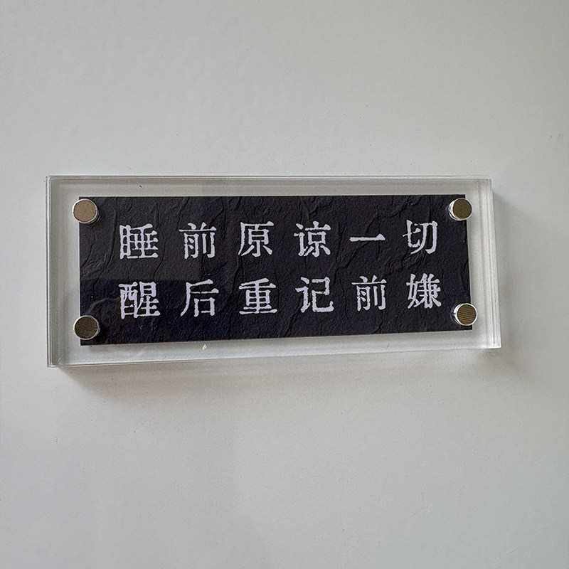 睡前原谅一切 醒后重记前嫌 摆烂文学躺平00后年轻人磁吸冰箱贴