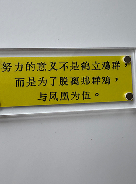 “努力的意义不是鹤立鸡群”励志人生哲理正能量冰箱贴2026新款