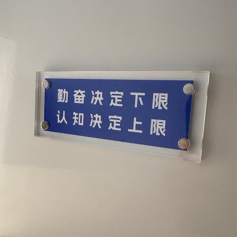“勤奋决定下限 认知决定上限”励志治愈系冰箱贴 正能量标语定制