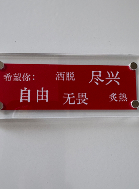 希望你：自由 无畏 炙热 洒脱 尽兴 治愈系文字冰箱贴创意礼物
