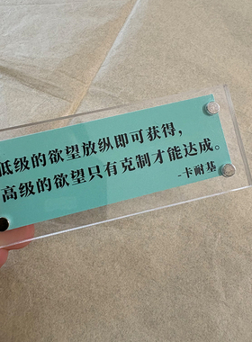 低级的欲望放纵即可获得 卡耐基名人名言励志文学冰箱贴装饰礼物
