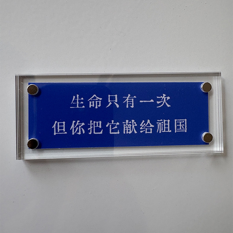 “生命只有一次 但你把它献给祖国”爱国励志家国情怀磁吸冰箱贴