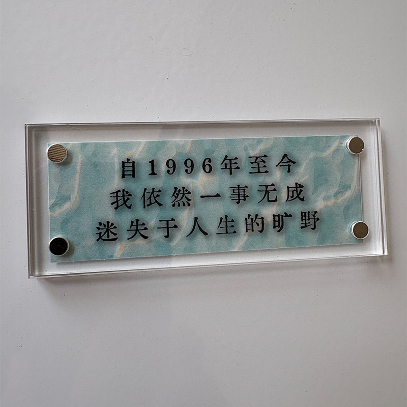 “定制年份”自1996年至今 治愈系文艺风emo文案磁吸冰箱贴