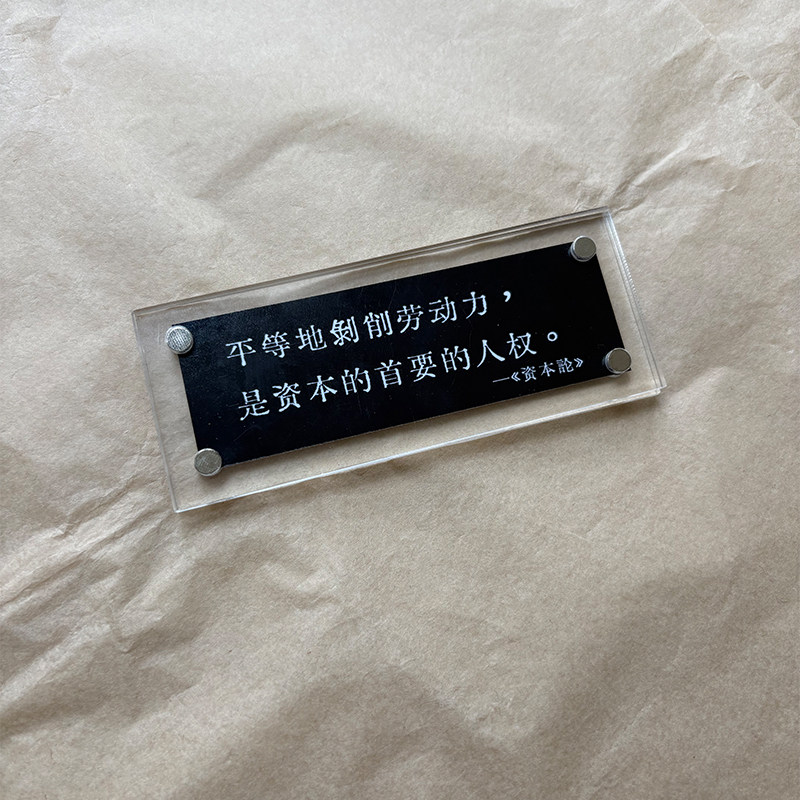 平等地剥削劳动力,是资本的首要的人权 《资本论》名言 冰箱贴