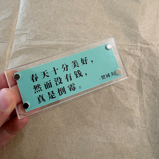 春天十分美好 然而没有钱 真是倒霉 契诃夫摆烂文学冰箱贴装饰