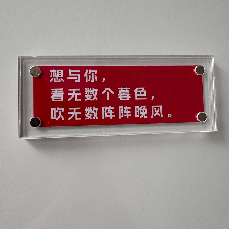 想与你看无数个暮色吹无数阵阵晚风 送女朋友情侣冰箱贴小礼物