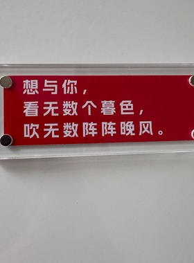 想与你看无数个暮色吹无数阵阵晚风 送女朋友情侣冰箱贴小礼物