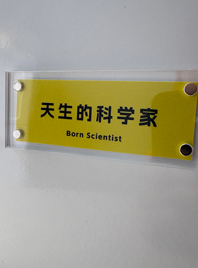 “天生的科学家”科学科研人周边趣味磁吸冰箱贴定制小众创意礼物