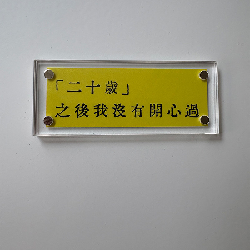 二十歲之後我沒有開心過 艺术气息的冰箱贴 文艺范装饰 创意定制