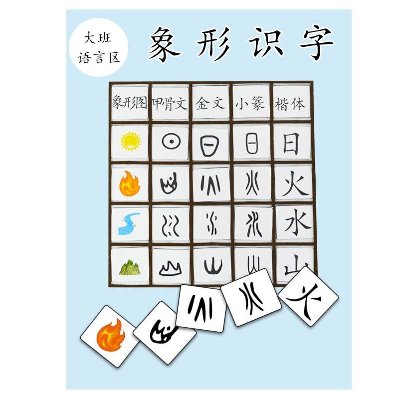 幼儿园中班大自制教玩具语言区角