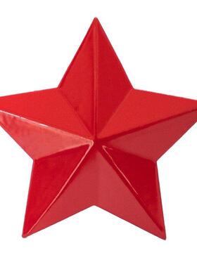 铝制烤漆红五角星徽章 帽徽 章 胸章 复帽古怀旧5角红色金属像章