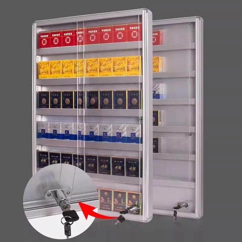 烟柜带锁香烟放烟玻璃酒柜铝合金利收银展示便柜子烟盒柜台香烟