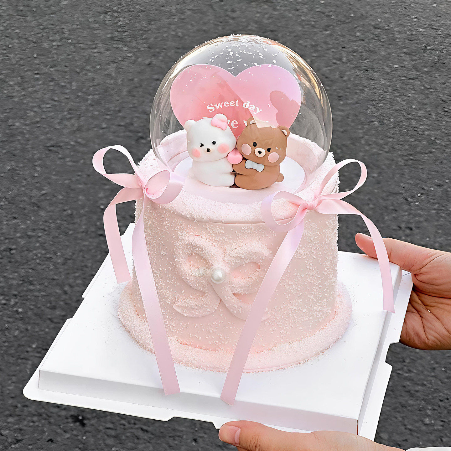 包邮网红2.14情人节水晶球罩蛋糕装饰摆卡通拥抱小熊插件爱心卡片,节庆用品/礼品,蛋糕/烘焙装饰用品,淘宝优惠券,粉丝福利购,淘宝优惠卷