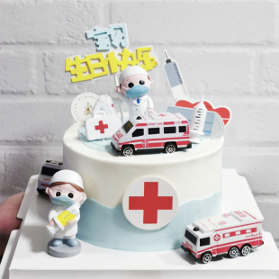 烘焙蛋糕装 饰摆件网红819国际医生节护士节医护医师白衣天使插件