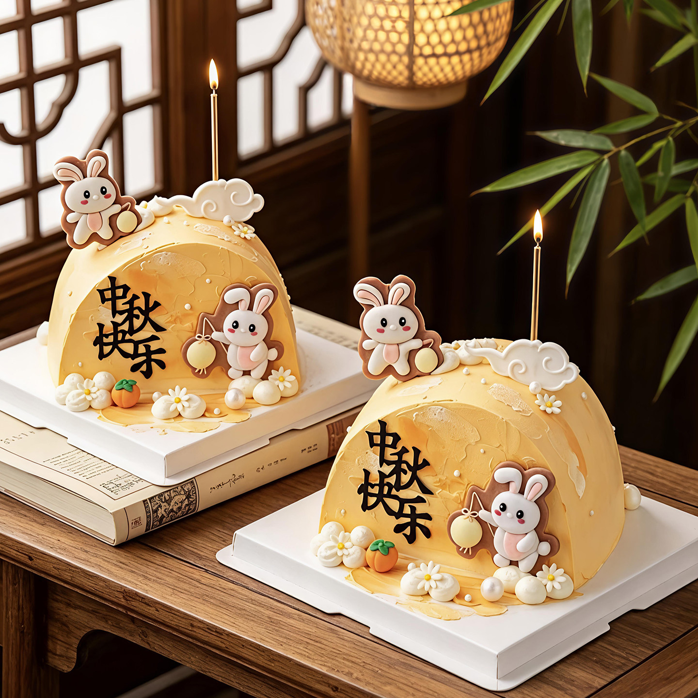 包邮网红中秋节快乐烘焙蛋糕装饰蛋糕/烘焙装饰用品