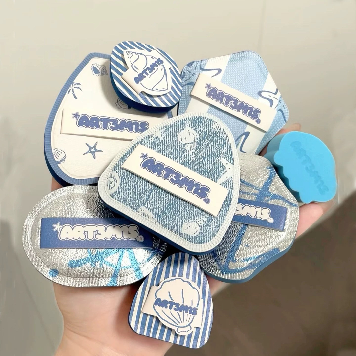凹凸迷思海洋物语系列粉扑遇水变大干湿两用底妆服贴粉底液粉扑