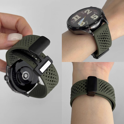 适用于华为GT5Pro表带GT4/5网洞watch5/4Pro磁吸荣耀4Pro硅胶表带