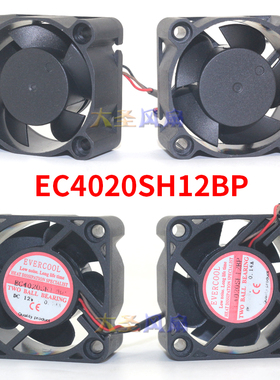 EVERCOOL/捷冷 4020散热风扇 40*40*20mm 12V双风扇EC4020SH12BP