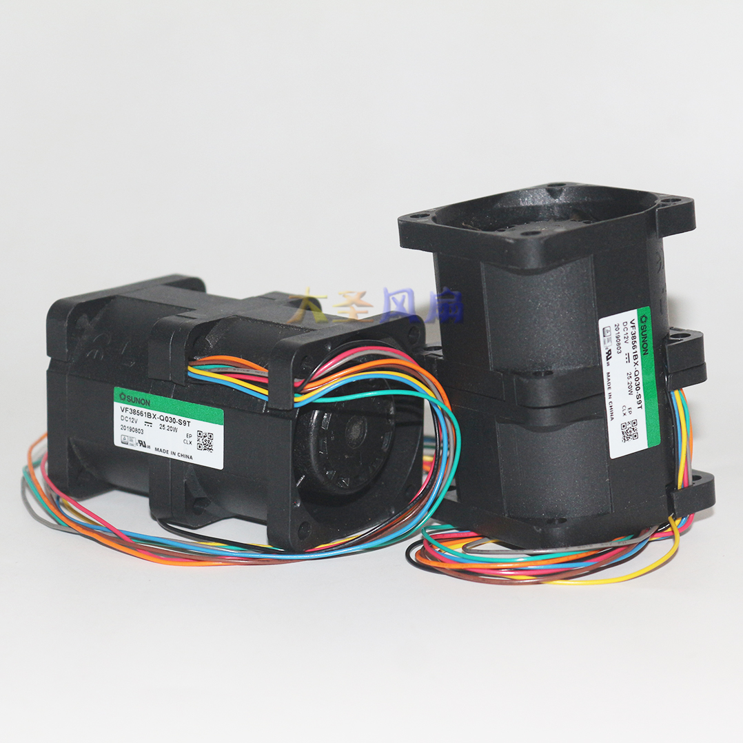 SUNON VF38561BX-Q030-S9T 3856 8线 12V 25.20W 散热风扇  裸线