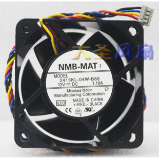 2415KL 04W B66 正品 1.10A MAT 12V 6038双滚珠交换机风扇 NMB