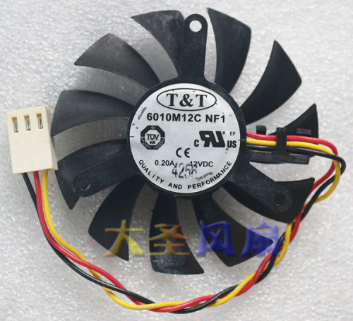 T&T 6010M12C NF1 12V 0.20A 孔距39mm 直径56mm CPU散热风扇 - 封面