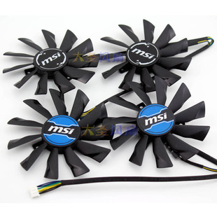 全新原装微星GTX950/960/970显卡风扇PLD10010S12HH  4线双风扇