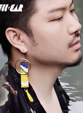 TELLEAR 陶野软陶泥日式和风铃复古艺术鬼灭中性手工个性潮耳环坠
